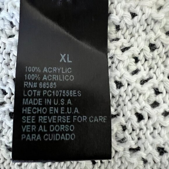 Perceptions New York white open knit cardigan. Size XL 22"L 21"W - Picture 4 of 4